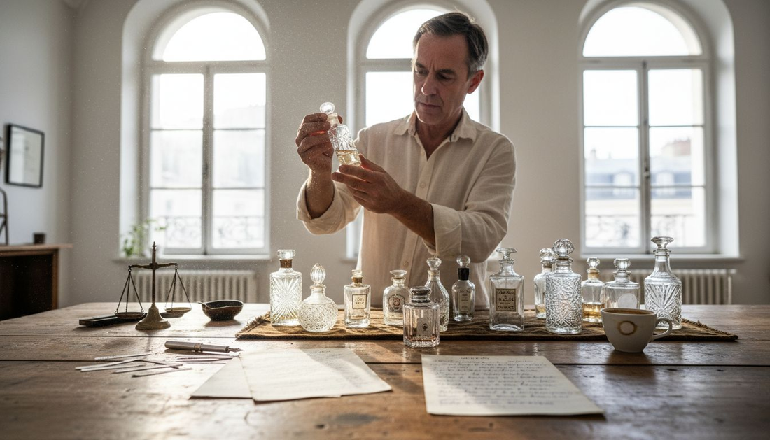 Ein Parfümeur nimmt in seinem Atelier seltene Chypre-Düfte aus vergangenen Jahrzehnten unter die Lupe.